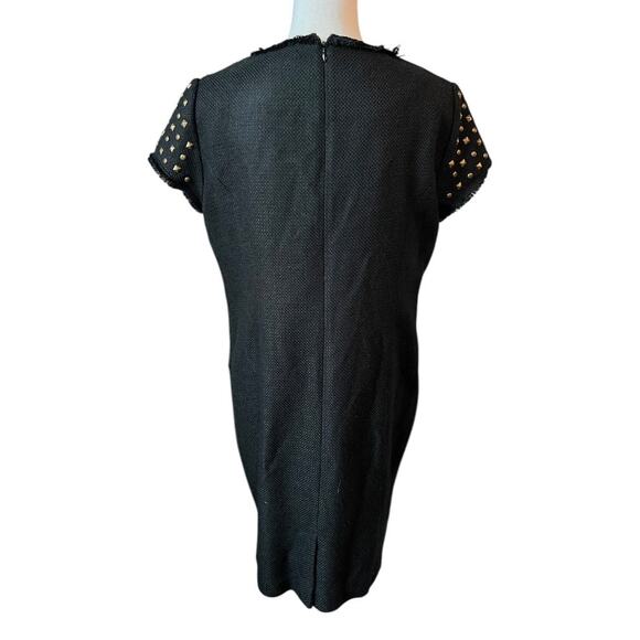 Adrianna Papell black sheath dress woven studded professional office wear - Picture 5 of 7